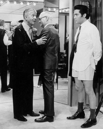 Elvis and Rudy Vallée in “Live a Little, Love a Little”